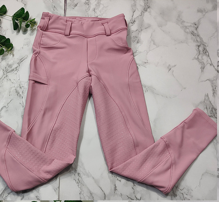 100cm - 175cm Pink Four Way stretch Horse Riding Pants Leggings For Kids