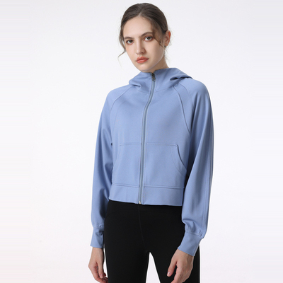 Light Running Zipper Long Sleeve Sports Jackets Ladies Workout Sweater