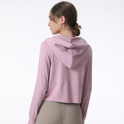 Light Running Zipper Long Sleeve Sports Jackets Ladies Workout Sweater