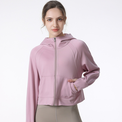 Light Running Zipper Long Sleeve Sports Jackets Ladies Workout Sweater