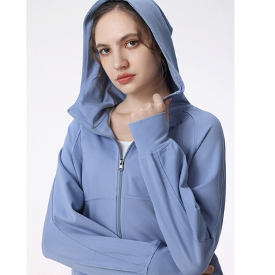Light Running Zipper Long Sleeve Sports Jackets Ladies Workout Sweater