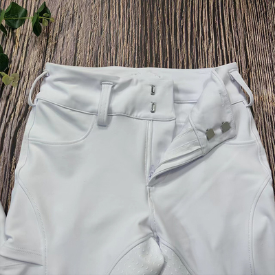 XS 280gsm Elastic Silicone Horse Legging Women Button Riding Breeches