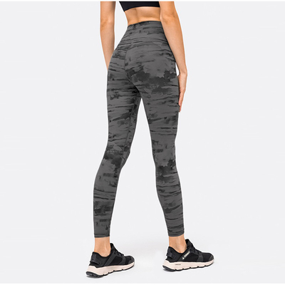 Ink Dye Patterned Yoga Leggings Pro Skin High Stretch Breathable Gym Pants