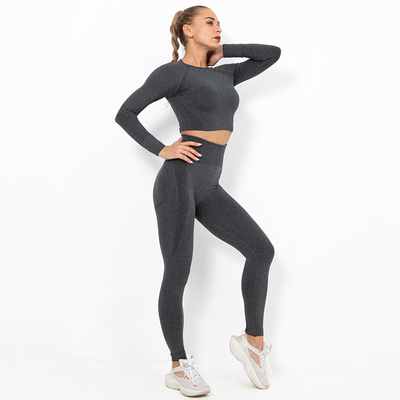 14 Colors Seamless Yoga Set Clothes High Elastic Sweat Wicking Hip Lift Sports Suit