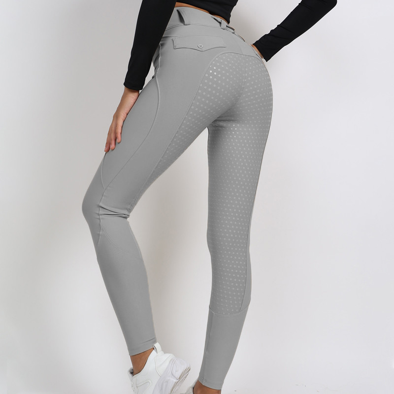 Silver Gray Quality Original Design Breeches Women Horse Riding Tights