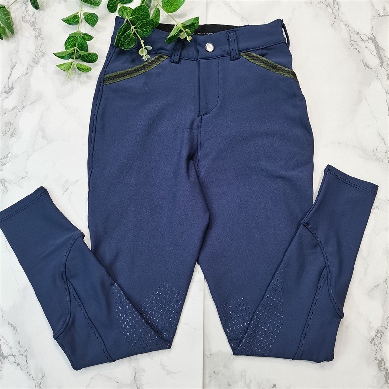 Little Boys Knee Siliocne Horse Riding Pants Navy Equestrian Breeches